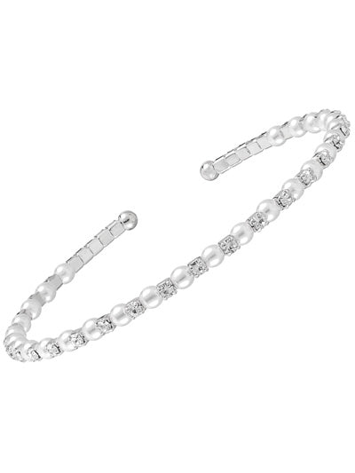 Rhinestone With Pearl Bracelet